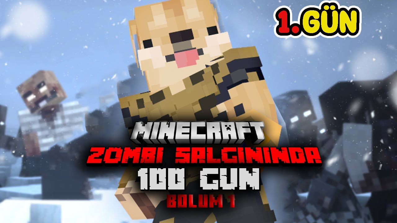 Minecraft zombi salgınında 100 gün hayatta kalabilir miyim? | Bölüm 1 | Gün 0-5