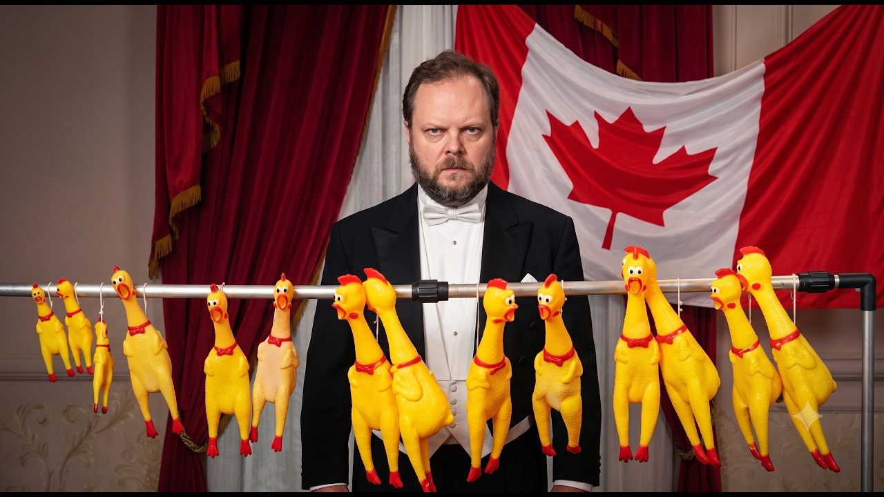 Canada Anthem Played on Rubber Chickens