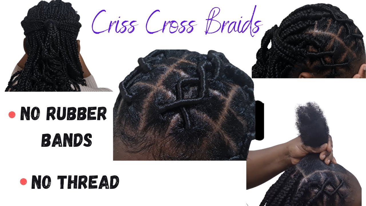 How To: Easy way to make Criss Cross Braids~ NO RUBBER BANDS or THREAD