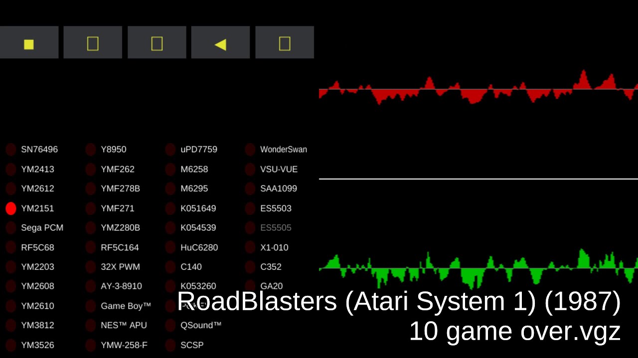 RoadBlasters (Atari System 1) - Video Game Music - MAME