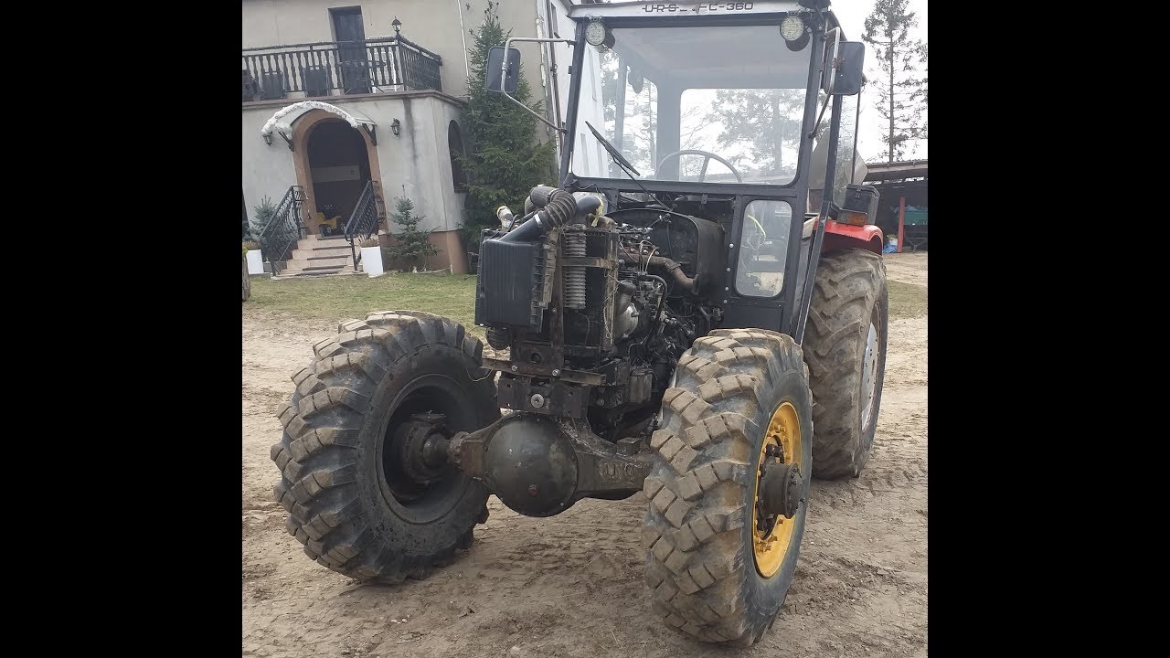 Budowa przedniego napędu na starze Ursus C360 4x4 turbo s.2#4 pierwsze testy.