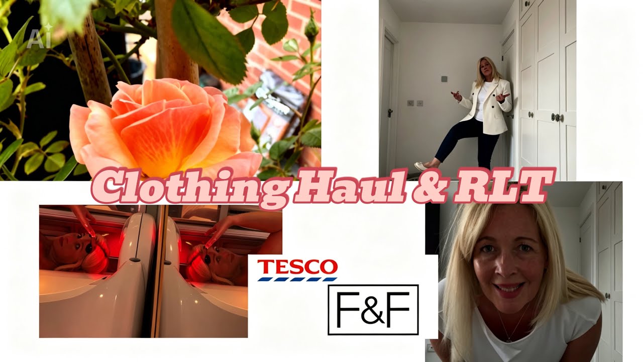 Покупки одежды в Tesco F&F 🛍️ Впервые пробую терапию красным светом! И гости в саду 🐦🪴💗