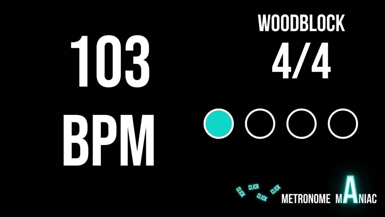 Metronome 103 BPM 4/4 - Woodblock