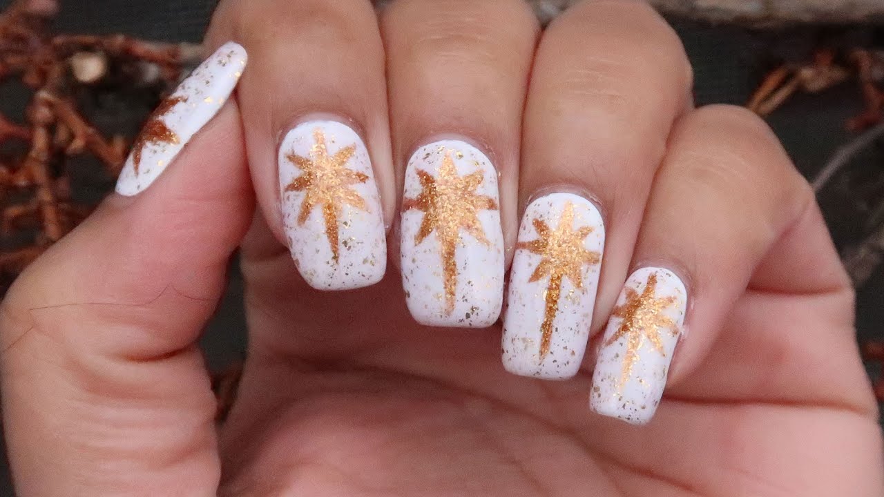 Golden Starburst | 12 Days of Christmas Nail Art 2023 | DIY Tutorial | MSLP