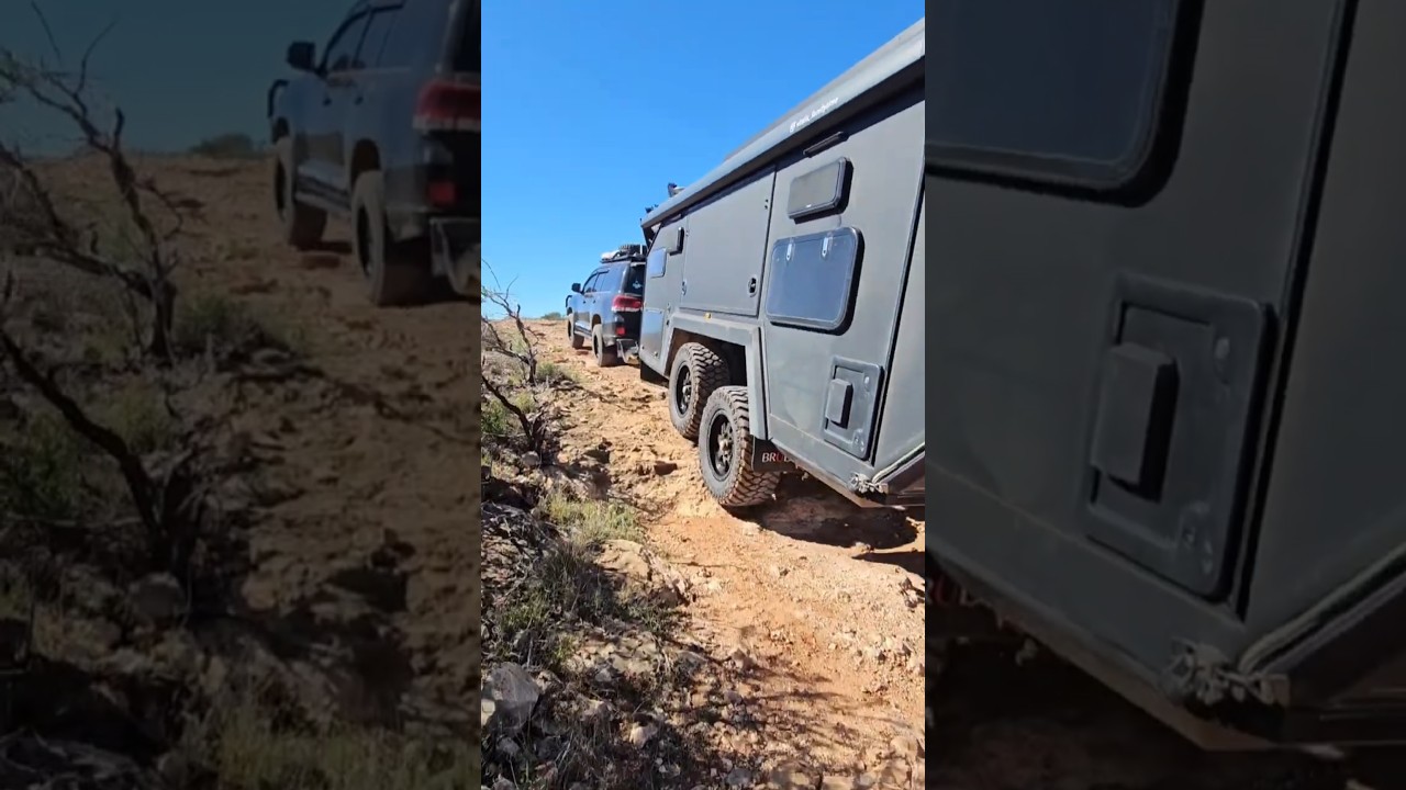 Offroad with Caravan Bruder EXP-6 and Landcruiser 