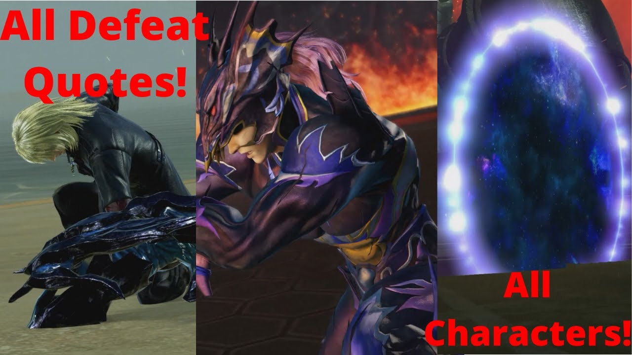 Dissidia NT - Every Defeat Quote for ALL Characters (Including all DLC!)