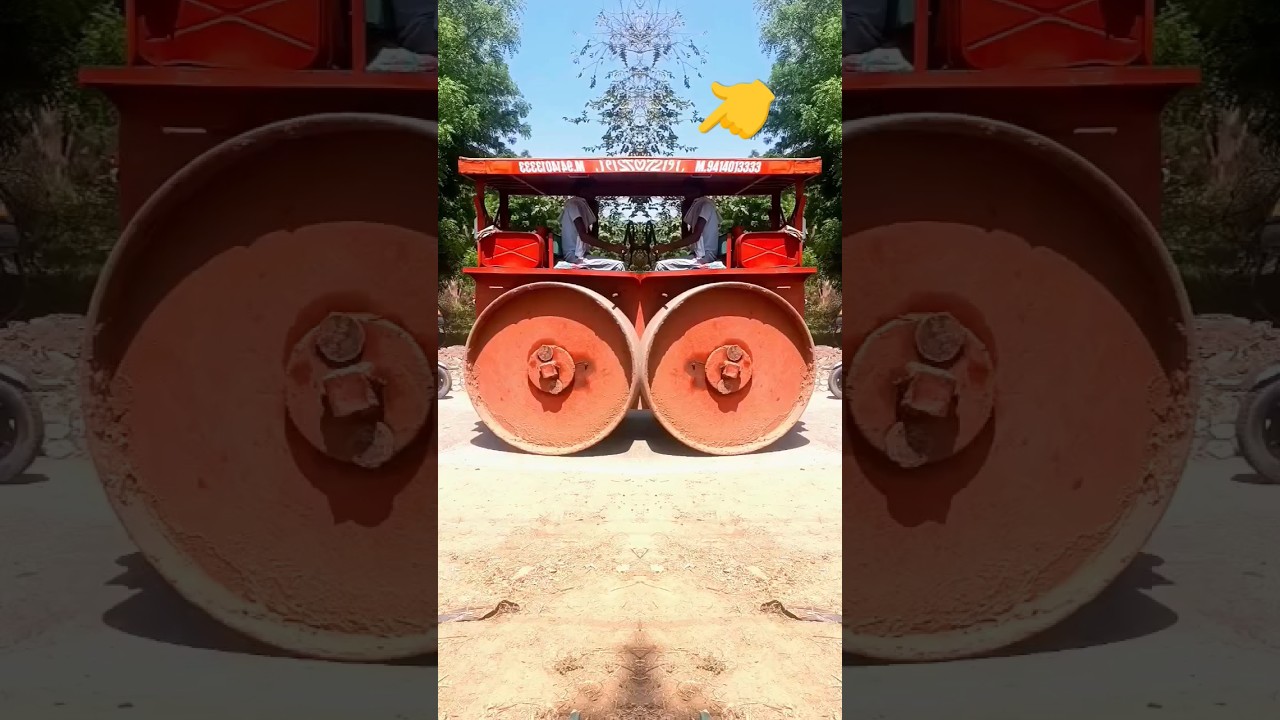 road roller special effect 👉🏎️#roadroller #roadrollermachine #mirror #shorts