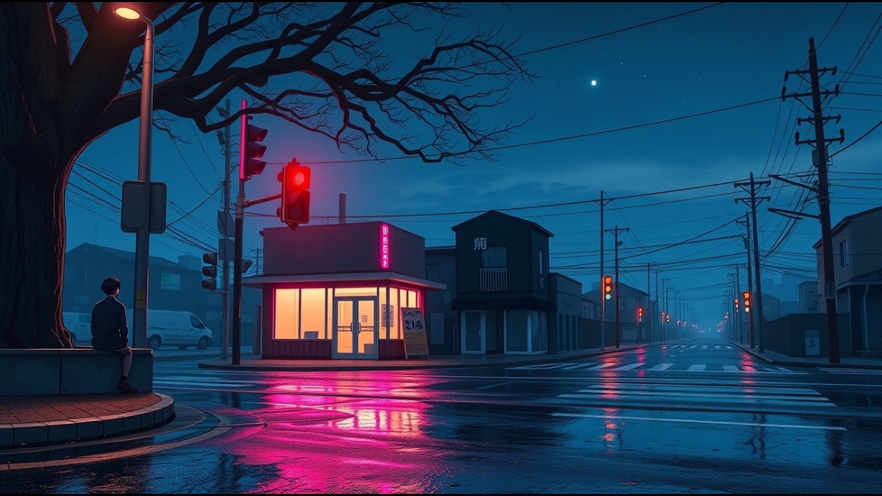 Rainy Neon Streets of 80s Tokyo ☔ Smooth Lofi for Sleep & Study