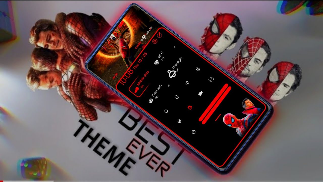 Today Best Theme Miui 12 || Priemium Red || For Any Redmi Device | SidAndrow | Spider-man Home Setup