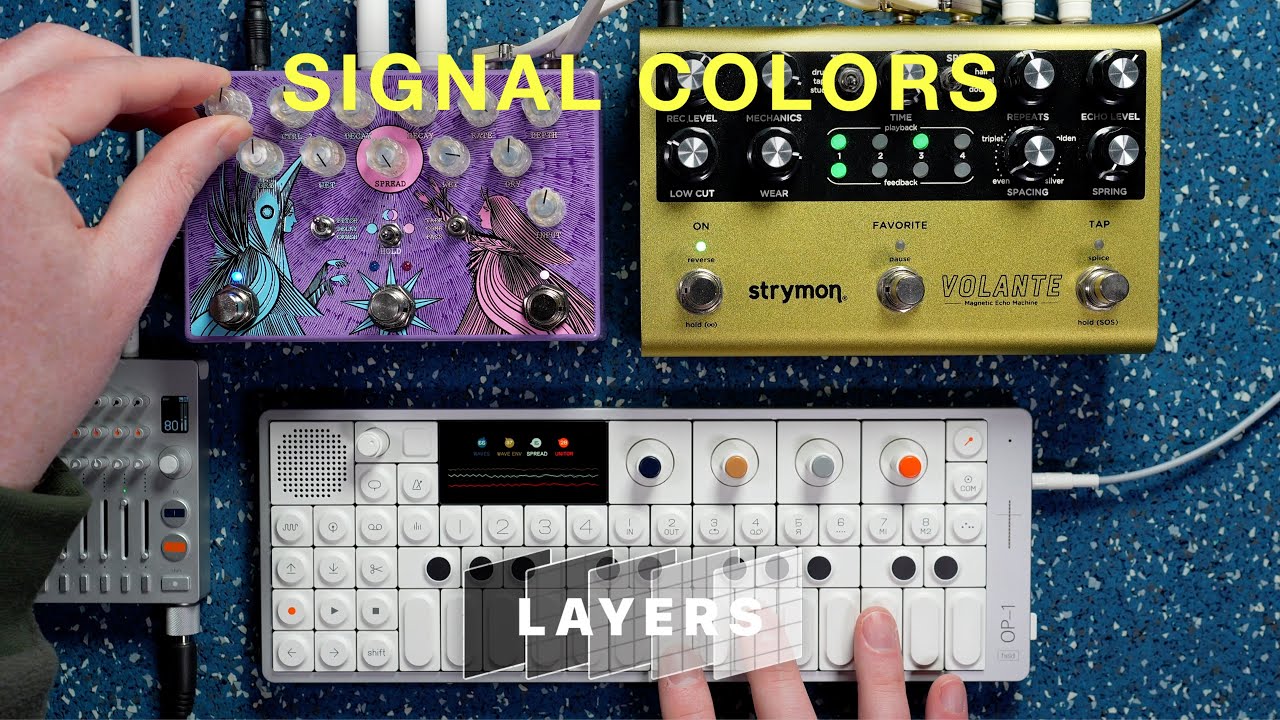 Strymon Volante и OBNE Dark Light с синтами (OP-1 Field)