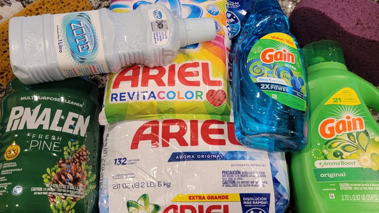 Laundry Overload! Ariel and Ariel, Revitacolor, Pinalen, Zote, Gain, and Dish Soap!