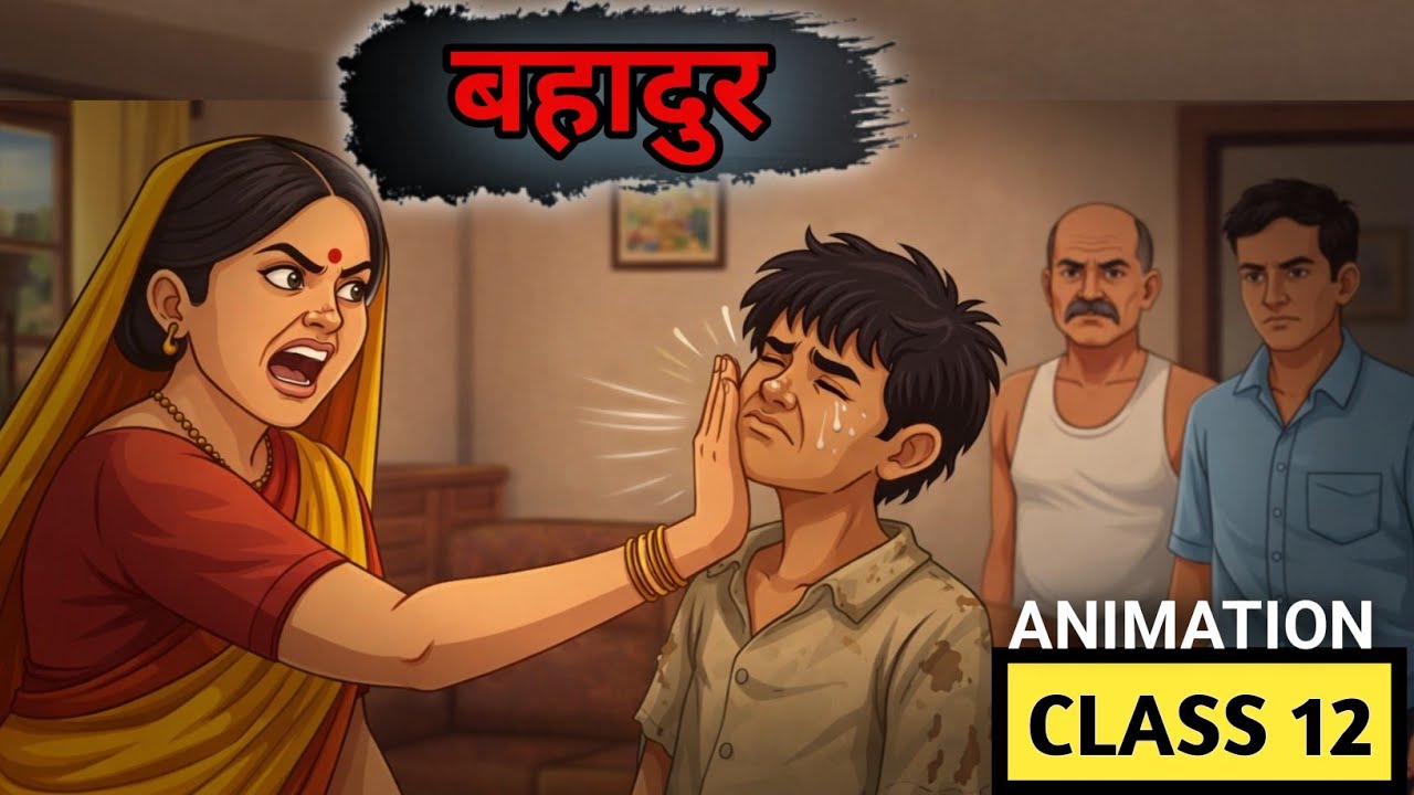 बहादुर कहानी क्लास 12 अमरकांत || BHADUR KAHANI CLASS 12 HINDI || UP BOARD #kahanistory #animation 