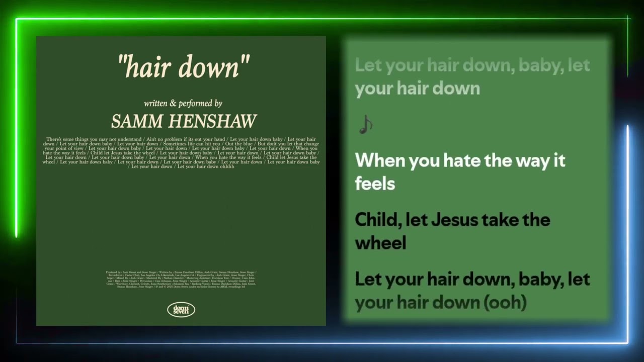 Samm Henshaw - Hair Down (Lyrics)
