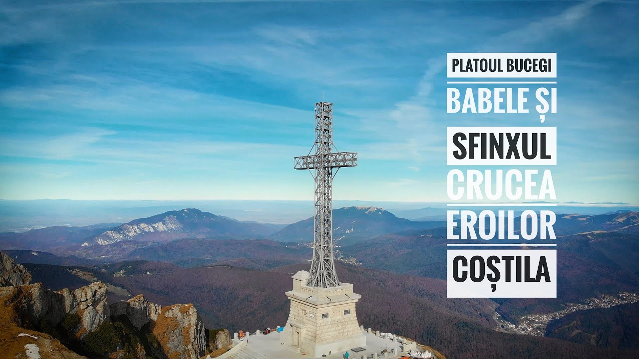 Platoul Bucegi, Babele, Sfinxul, Crucea Eroilor de pe Caraiman, Coștila - imagini filmate cu drona