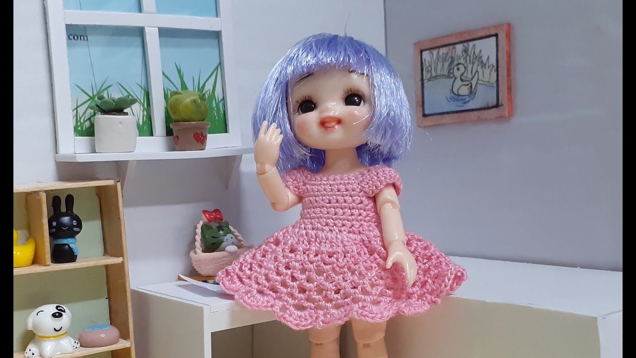 Móc áo đầm lưới búp bê. Phần 1.