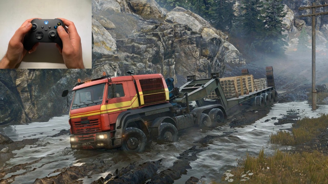 Azov 64131 Heavy Transport Through Deep Mud | SnowRunner Gameplay 4K - Xbox Controller