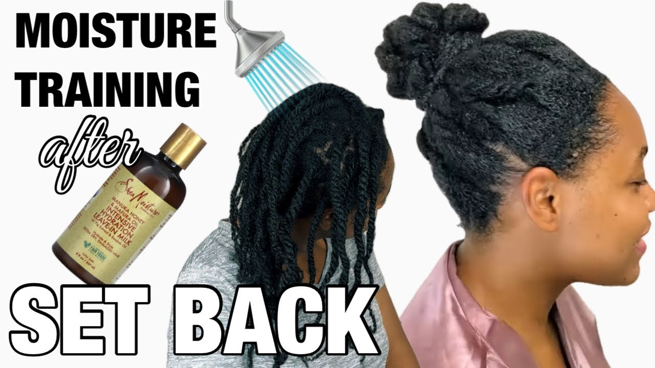 MOISTURE TRAINING my natural hair after a SET BACKof using Damaging SYNTHETIC HAIR EXTENSIONS