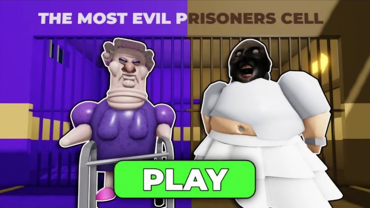 EVIL GRANDMA Vs GRANNY PRISON RUN! NEW SCARY OBBY (#Roblox)