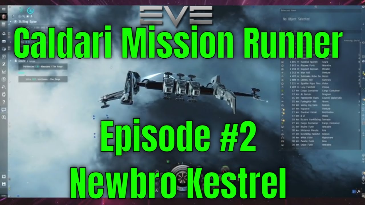 EVE Online - Caldari Mission Runner Episode 2 Newbro Kestrel