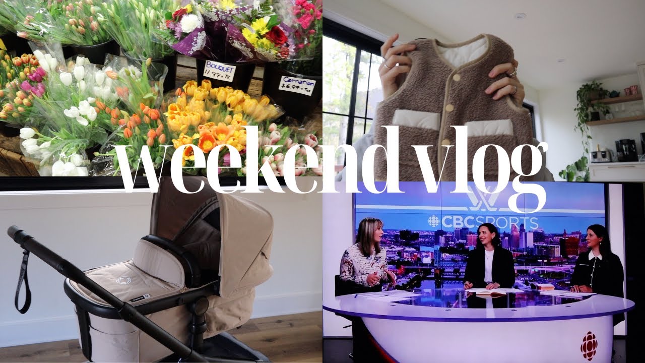 WEEKEND VLOG - broadcasting the PWHL, bugaboo stroller unboxing, toronto, clothing haul