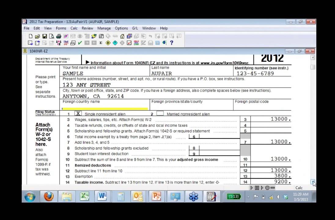 Au Pair TAX Implications For J-1 Au Pair Exchange Visitors, PART 2