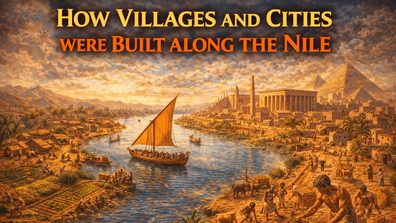 How villages and cities were built along the Nile
