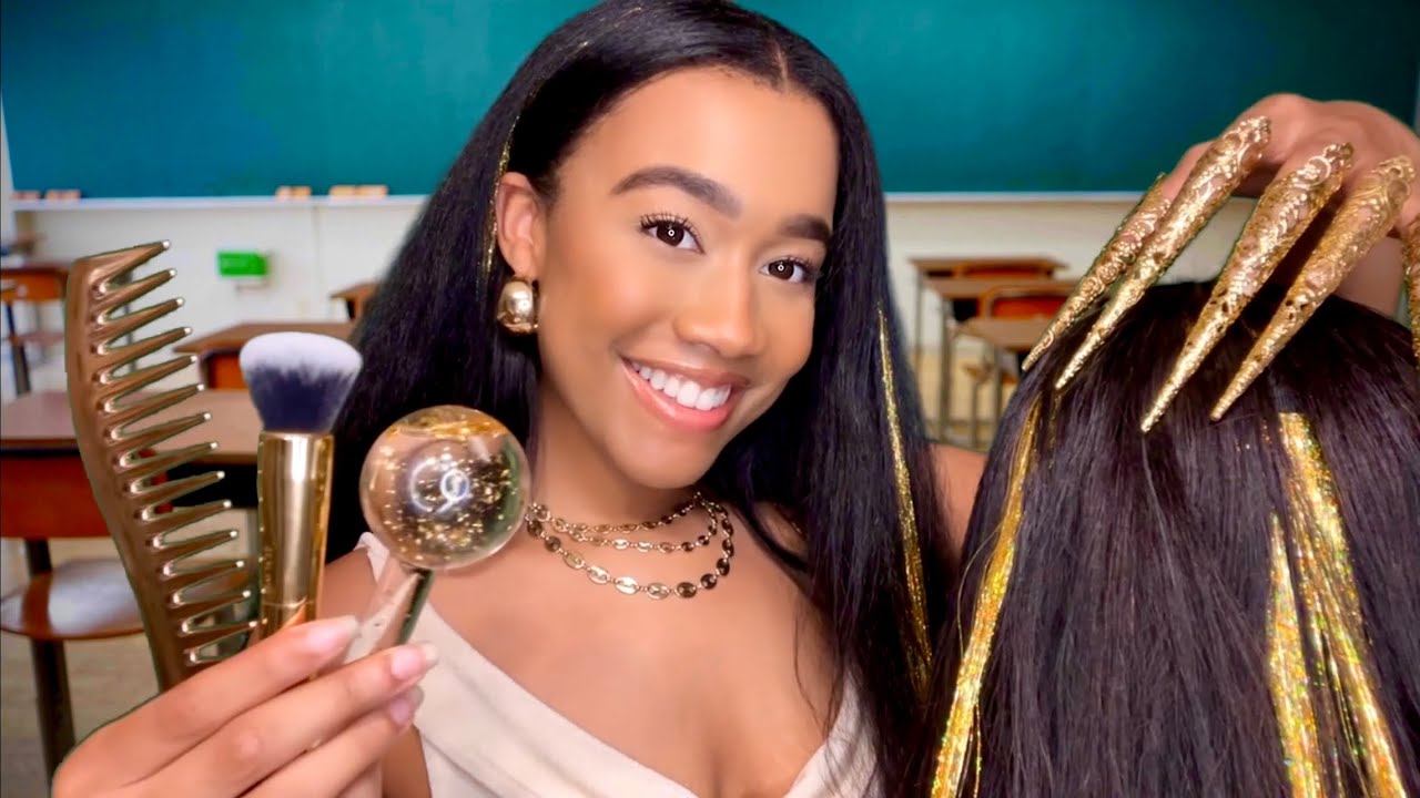 ASMR The Girl Behind You In Class Is Obsessed W/ The Color Gold ✨ Personal Attention ASMR