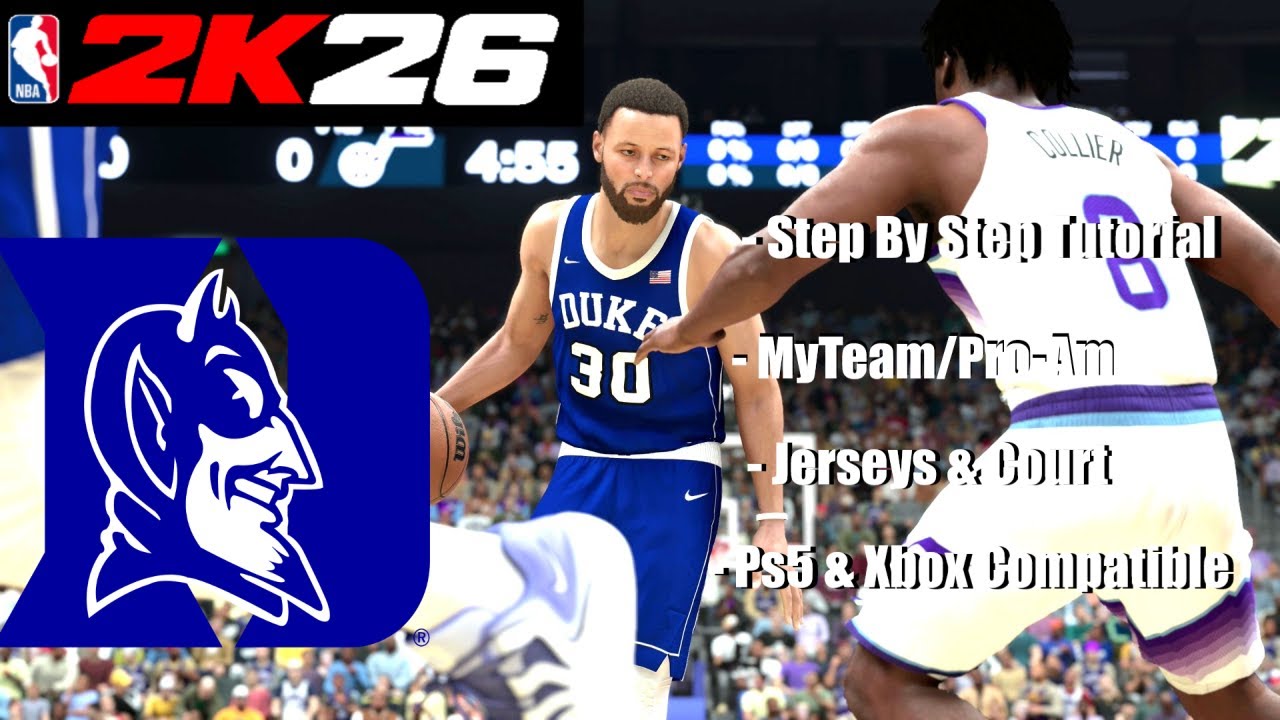 NBA 2k26 — лучшие футболки и площадки MyTeam/ProAm — Duke Blue Devils