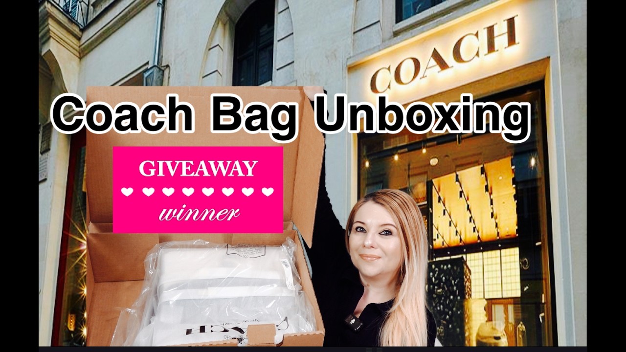 My NEW Coach Bag Unboxing! Giveaway Winner!!#giveaway #bag #new