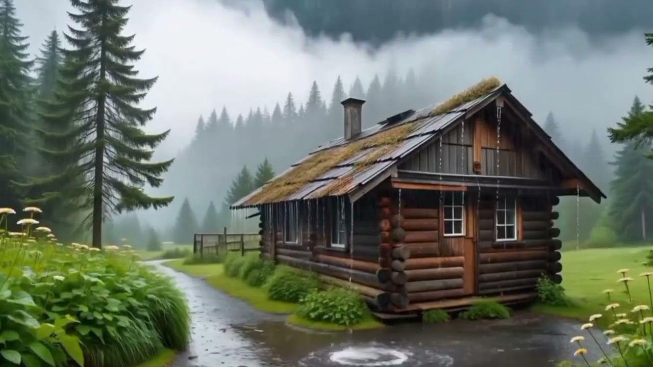 Rainstorm in a Wooden Cabin | Peaceful ASMR Forest Ambience for Deep Sleep