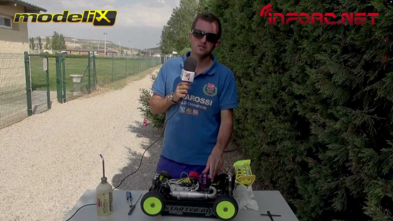 Como arrancar y rodar un motor de coche radiocontrol. Christian Gordi con Novarossi