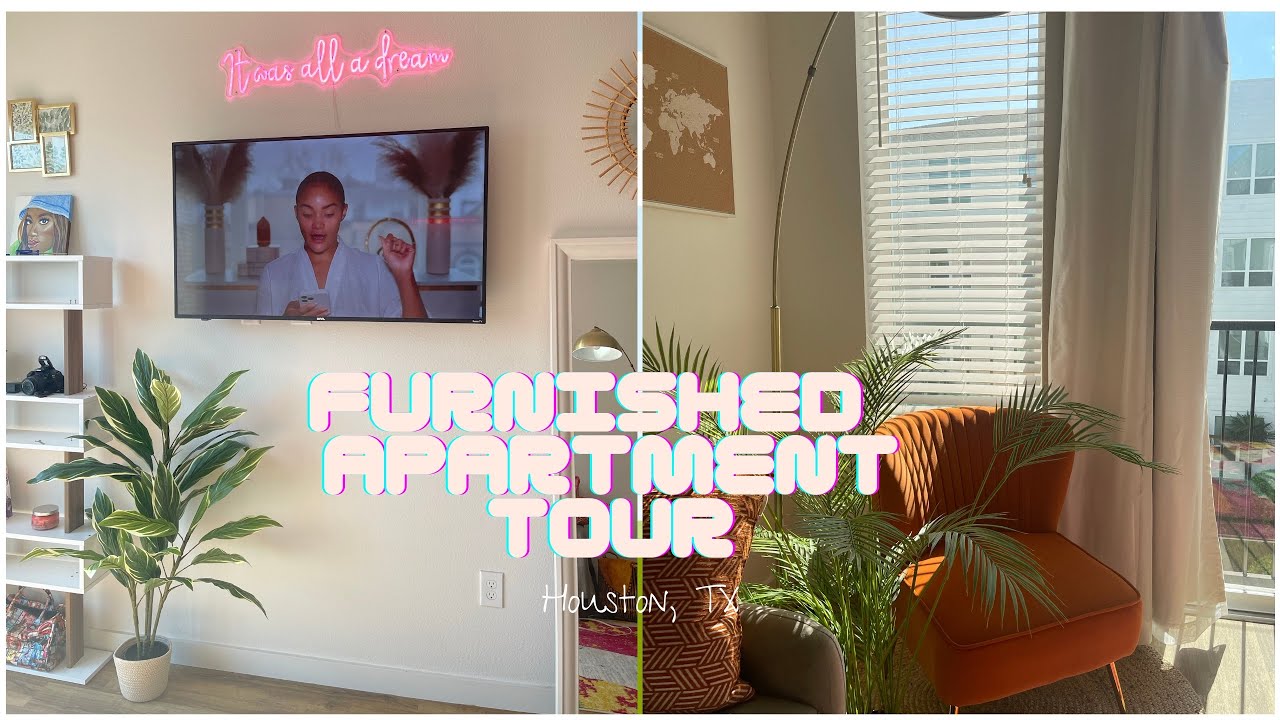 FURNISHED APARTMENT TOUR | bright + colorful - Houston, TX #houston #apartmenttour
