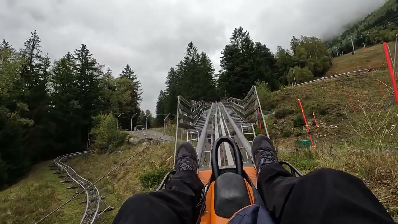 Chamonix Alpine Mountain Coaster Luge - complete ride 2022 GoPro 4K