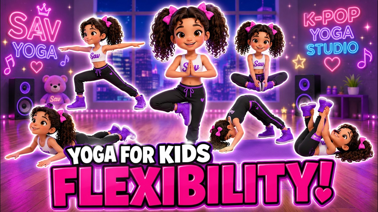 K-Pop Yoga for Flexibility with Sav | Fun Daily Stretch Routine for Kids