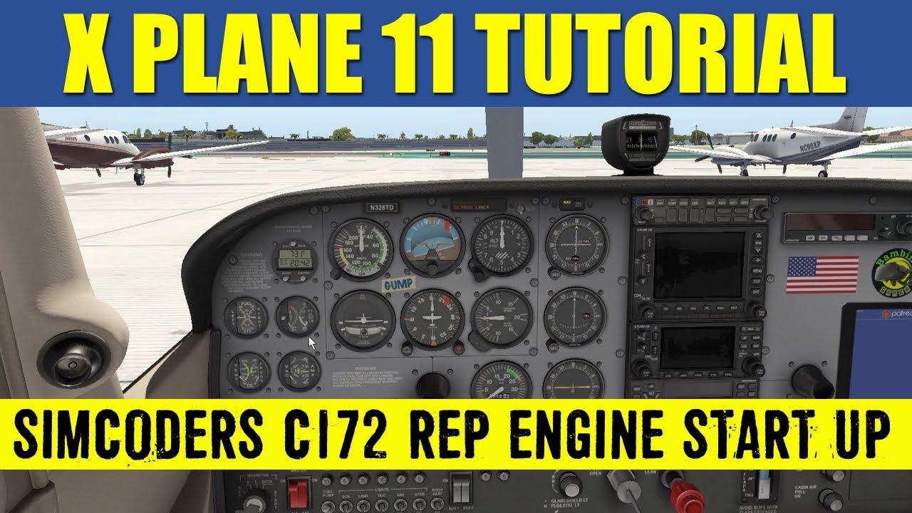 X Plane 11 SimCoders C172 REP Engine Start Up Procedure