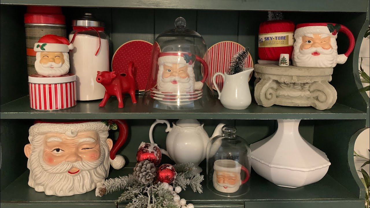 Decorate the kitchen hutch with me for Christmas-2025