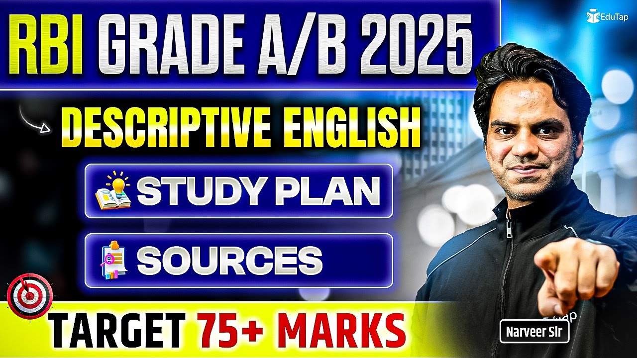 How to Prepare Descriptive English For RBI Grade B 2025 |RBI Grade B/A Phase 2 Preparation & Sources