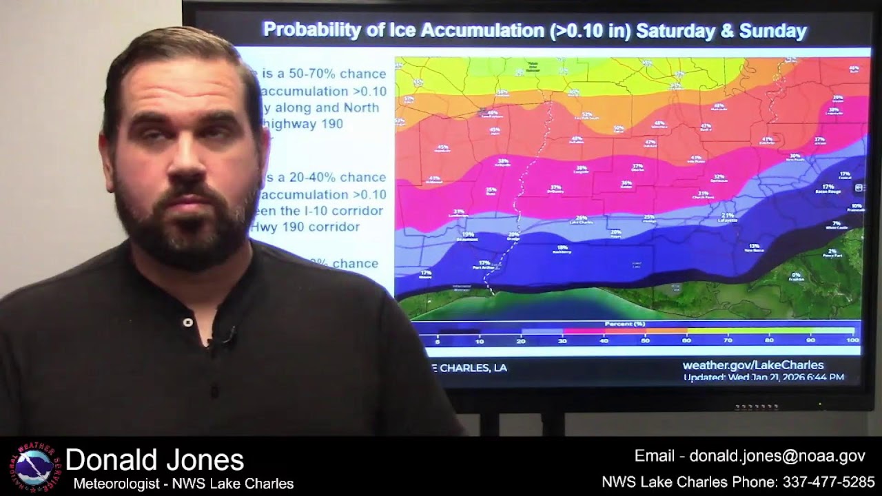 NWS Lake Charles Winter Weather Briefing 1/21/26 7:00 PM