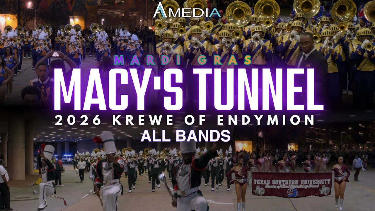 All Bands Under The Macy's Tunnel - Krewe Of Endymion | Mardi Gras 2026 |  4K 🔥🎥🎬‼️