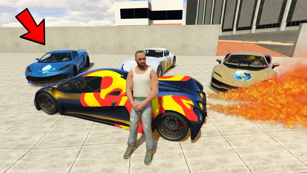 Franklin Collecting Secret Elemental Cars In Indian Bike Driving 3D