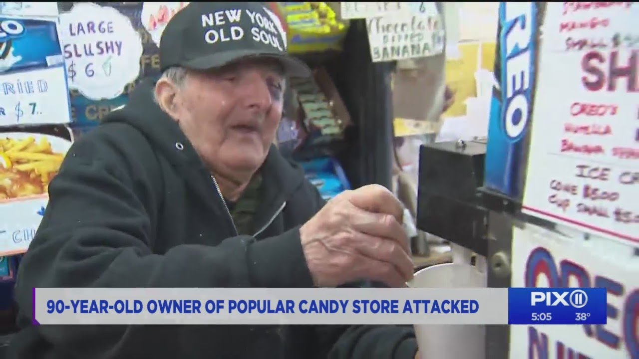 Man attacks 90-year-old owner of NYC candy store