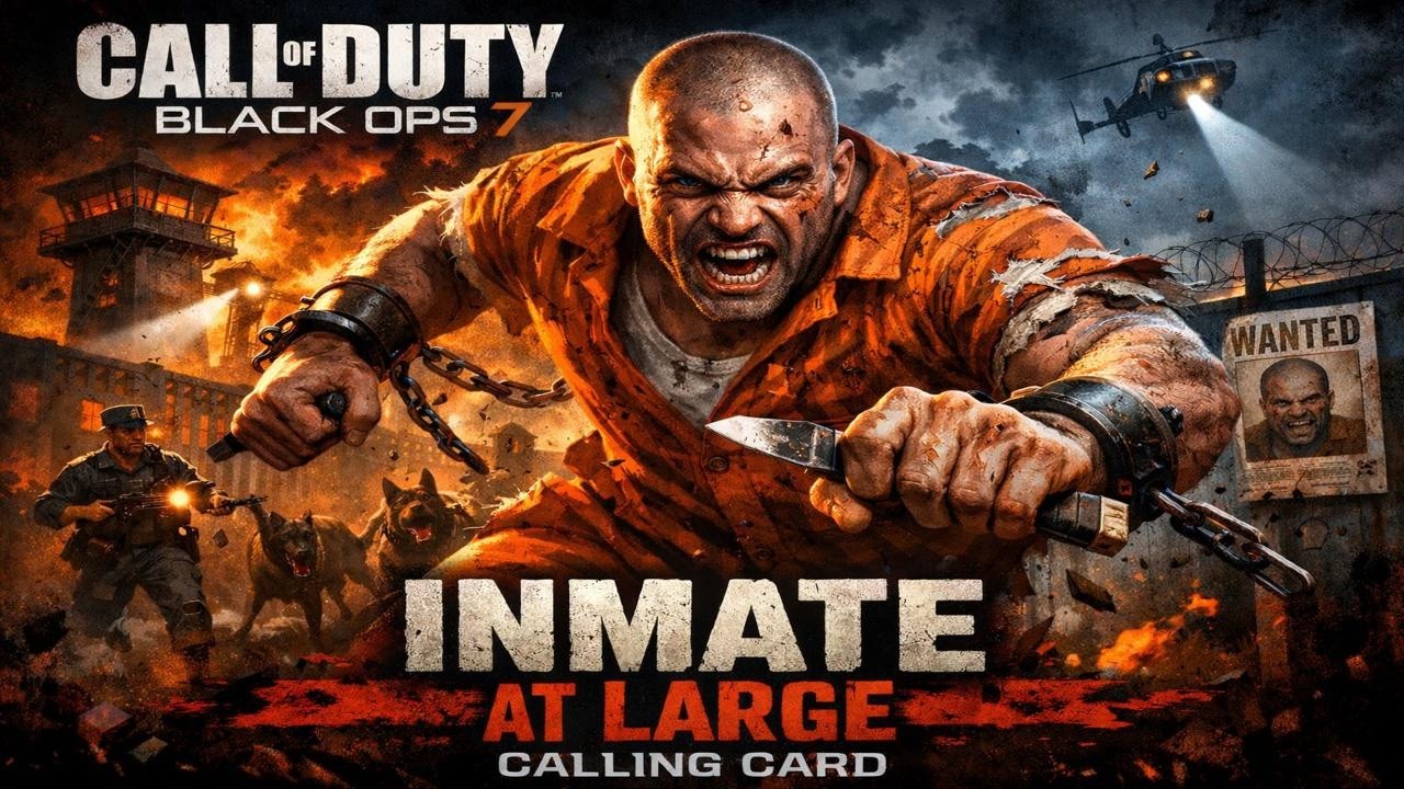 BLACK OPS 7: INMATE AT LARGE CALLING CARD