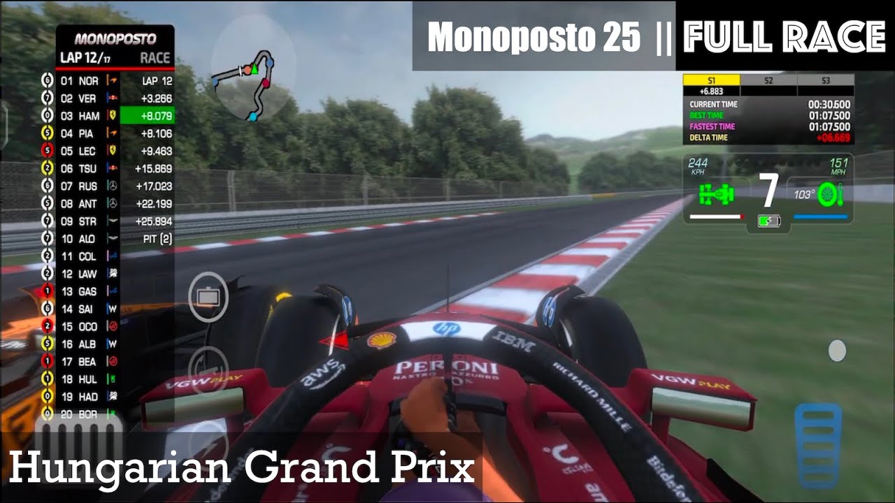 Monoposto 2025: FULL RACE | Hungarian Grand Prix | Race 12 | 2025 Championship