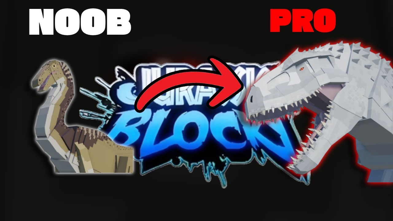 HOW TO START AND IMPROVE YOUR SKILLS ON JURASSIC BLOCKY - TUTORIAL JURASSIC BLOCKY