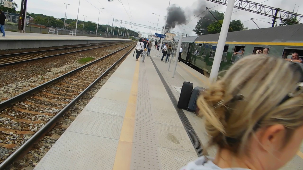 Lokomotywa parowa w Olsztynie.