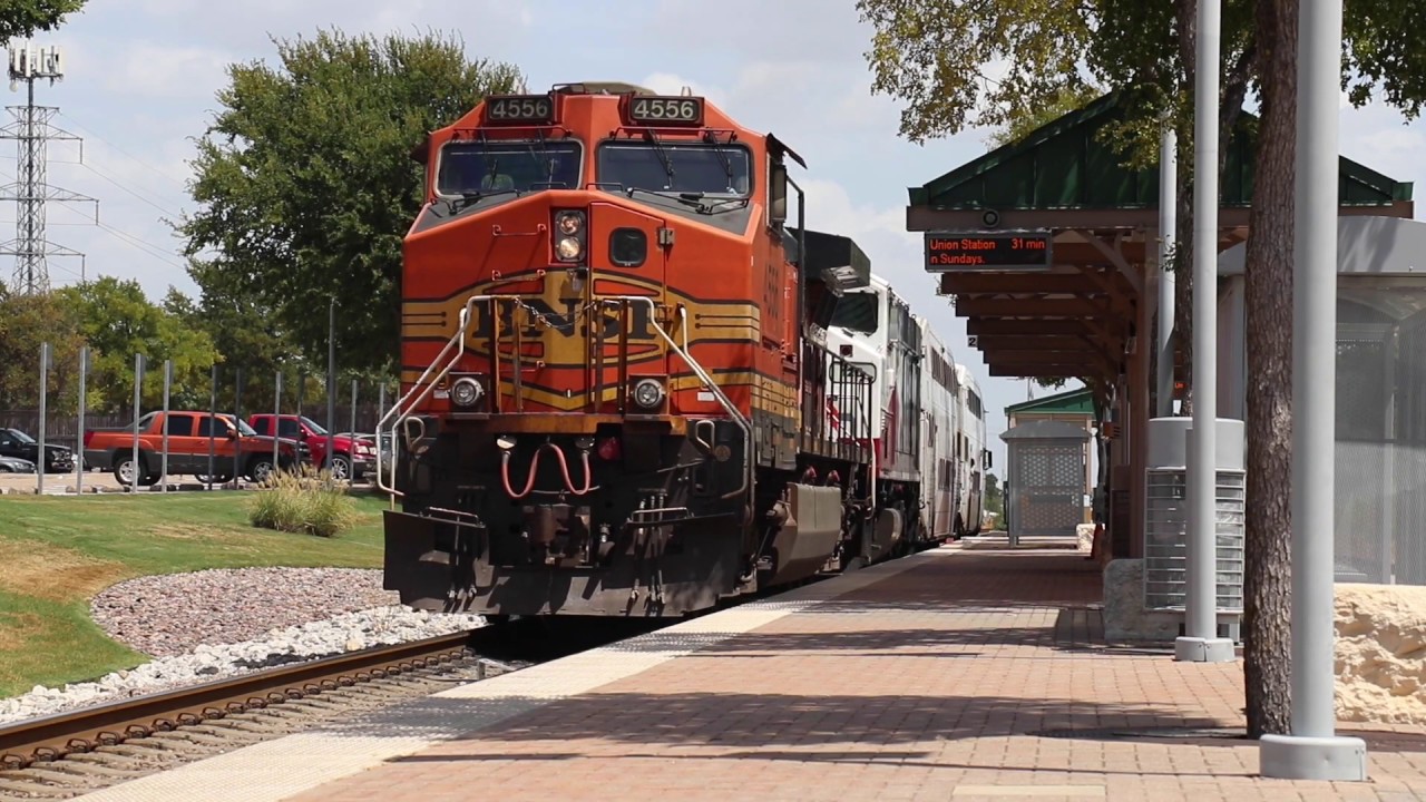 BNSF Helping the Trinity Railway Express