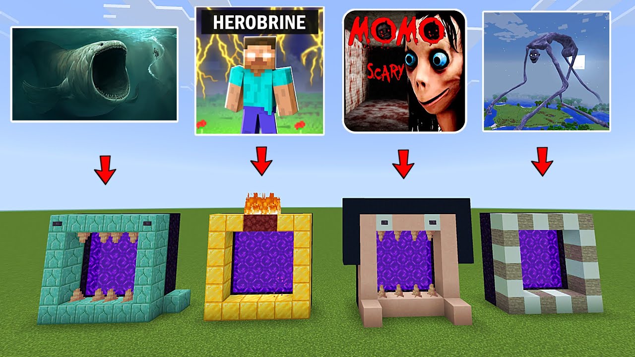 Never make a Portal To The Bloop Momo Herobrine Country Road Creature In Minecraft 