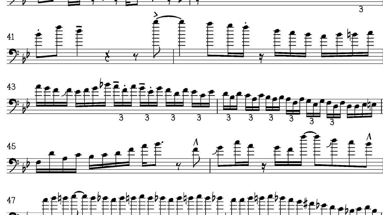 Marshall Gilkes trombone solo on Morning Smiles Transcription