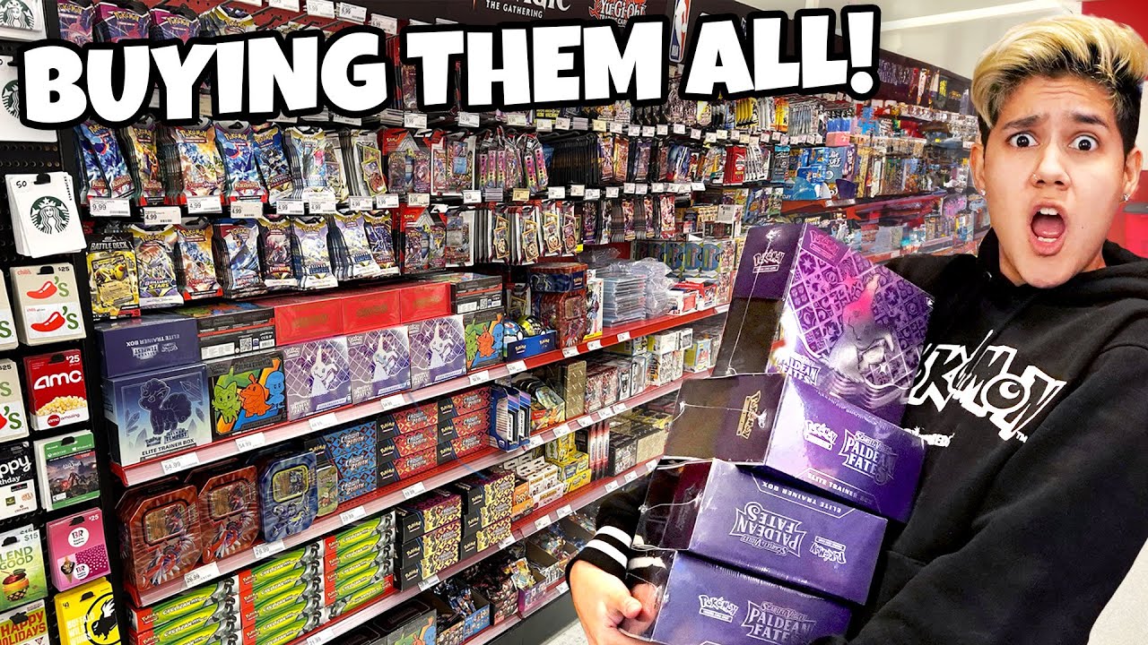 Buying EVERY Paldean Fates Box I Find + GIVING THEM AWAY! (Pokémon Cards)