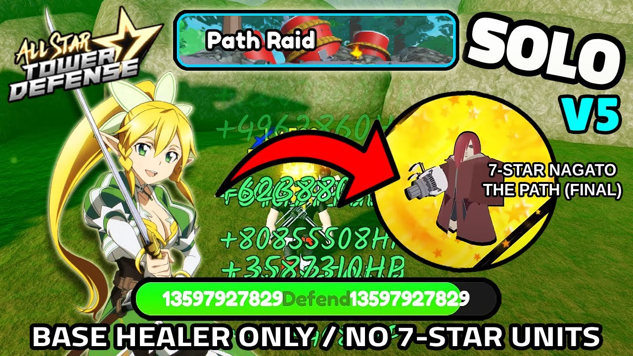 Base Healer Only Destroyed Path (Pain) Raid NERFED V5 | Solo 4 Units | All Star Tower Defense Roblox